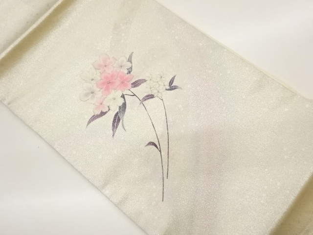 JAPANESE NAGOYA OBI / EMBROIDERY / FLOWER
